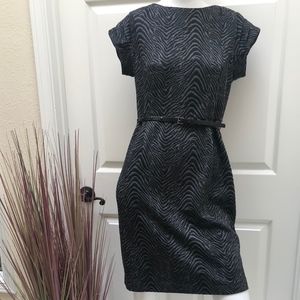 🖤Calvin Klein Black & Gray Sheath Dress Size 8